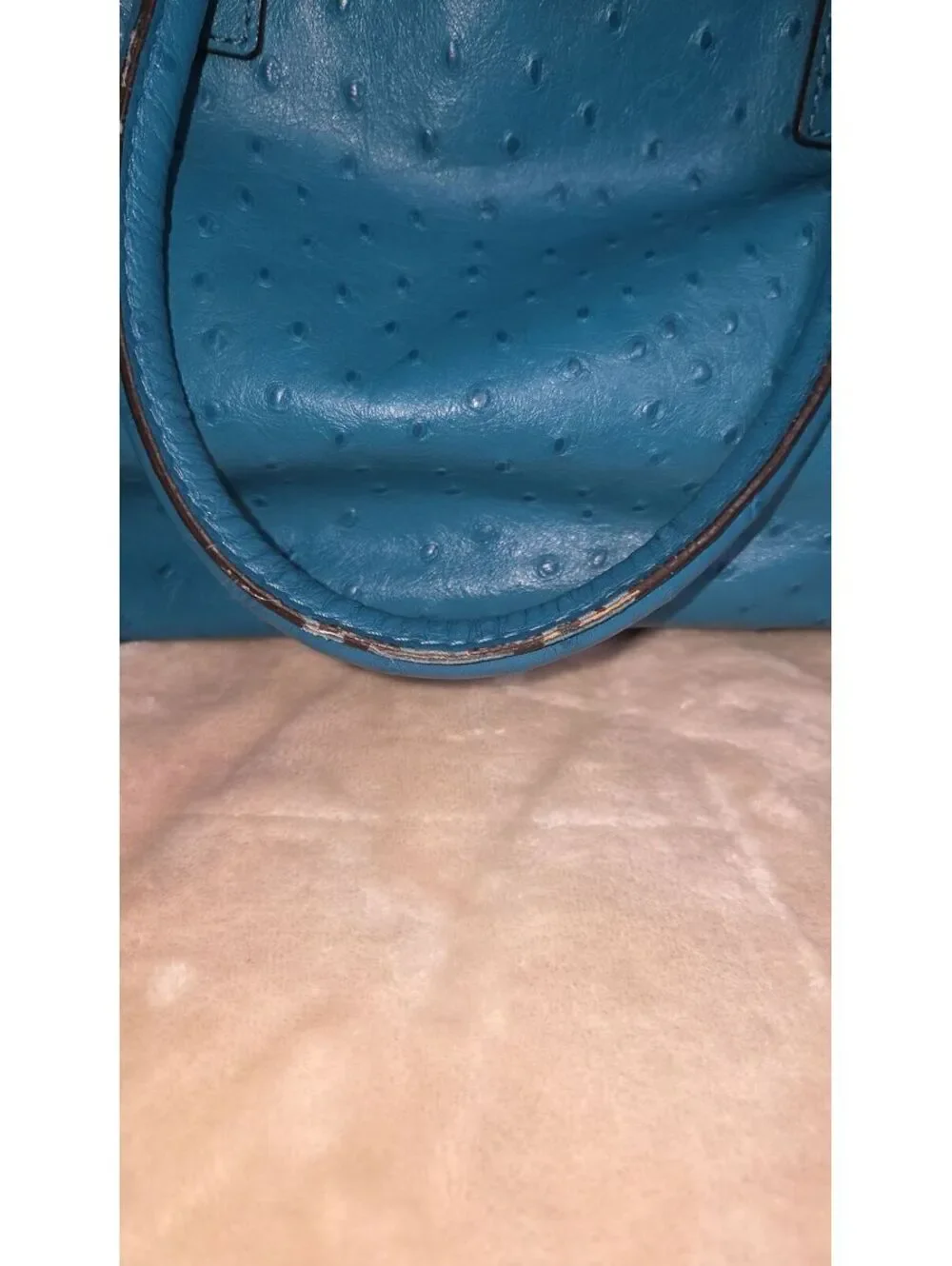 65. Michael Kors Blue/Teal Ostrich Hamilton